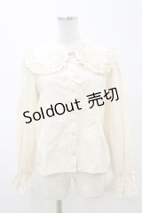 axes femme kawaii / 丸襟コットンブラウス M 生成り H-25-11-05-030-AX-BL-NS-ZH