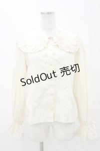 axes femme kawaii / 丸襟コットンブラウス M 生成り H-25-11-05-030-AX-BL-NS-ZH