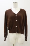 Fi.n.t / アンティークプレートローズ釦ニットカーディガン Free BROWN H-25-11-05-031-CA-TO-NS-ZH