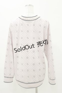 画像2: Ank Rouge / モノグラム配色カーデ M ピンク H-25-11-05-032-CA-TO-NS-ZH