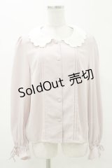 Ank Rouge / スカラップブラウス M ピンク H-25-11-05-036-CA-BL-NS-ZH