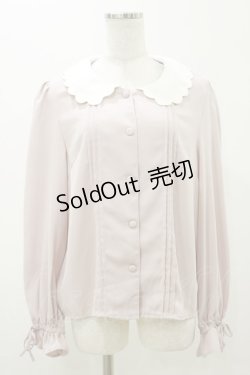 画像1: Ank Rouge / スカラップブラウス M ピンク H-25-11-05-036-CA-BL-NS-ZH