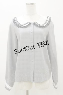 画像1: MA*RS / チェックブラウス Free ブラック H-25-11-05-038-EL-BL-NS-ZH