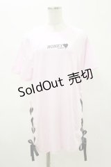 Honey Cinnamon / サイドレースアップTシャツ Free ピンク H-25-11-05-040-LO-TS-NS-ZH