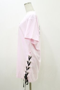 画像3: Honey Cinnamon / サイドレースアップTシャツ Free ピンク H-25-11-05-040-LO-TS-NS-ZH