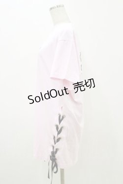 画像3: Honey Cinnamon / サイドレースアップTシャツ Free ピンク H-25-11-05-040-LO-TS-NS-ZH