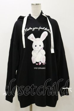 画像1: Honey Cinnamon / feelbetterハニーフードフリルパーカー Free ブラック H-25-11-05-041-LO-TO-NS-ZH