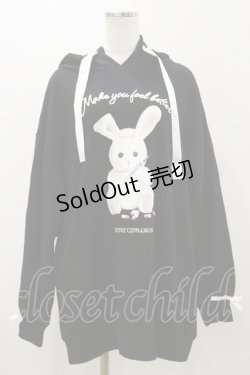 画像1: Honey Cinnamon / feelbetterハニーフードフリルパーカー Free ブラック H-25-11-05-041-LO-TO-NS-ZH