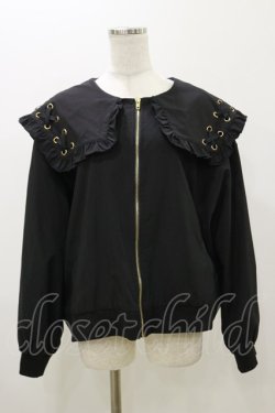 画像1: Rojita / レースアップBIGセーラーブルゾン Free ブラック H-25-11-05-043-LO-JA-NS-ZH