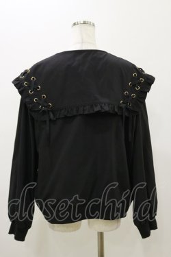 画像2: Rojita / レースアップBIGセーラーブルゾン Free ブラック H-25-11-05-043-LO-JA-NS-ZH