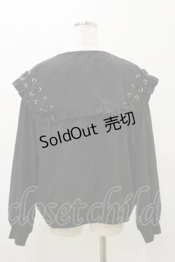 画像2: Rojita / レースアップBIGセーラーブルゾン Free ブラック H-25-11-05-043-LO-JA-NS-ZH