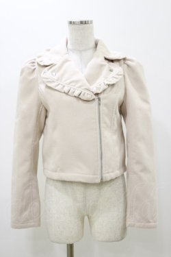 画像1: Ank Rouge / ライダースジャケット M ピンク H-25-11-05-044-CA-JA-NS-ZH