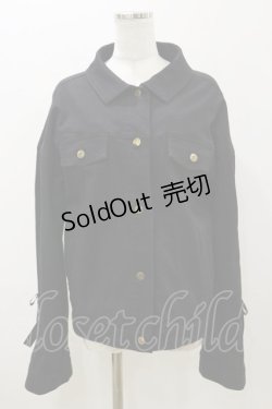 画像1: Honey Cinnamon / レースアップビッグGジャン Free ブラック H-25-11-05-046-LO-JA-NS-ZH