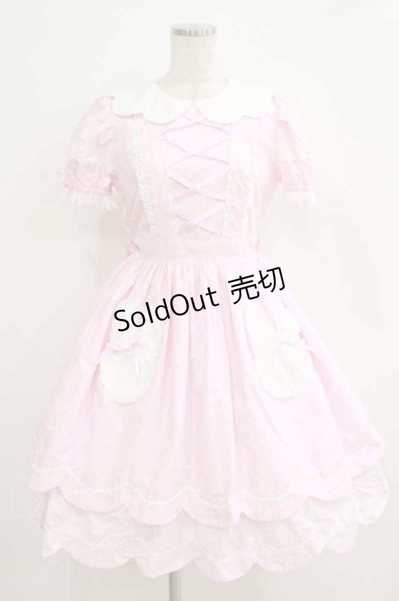 画像1: Angelic Pretty / うさぎちゃんポッケワンピース Free ピンク H-25-11-06-001-AP-OP-NS-ZH (1)
