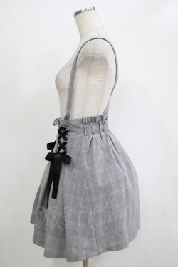 画像2: MA*RS / サスペンダーチェックスカート Free ブラック H-25-11-06-029-EL-SK-NS-ZH