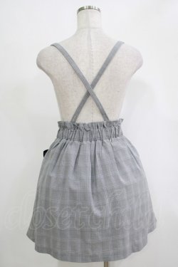 画像3: MA*RS / サスペンダーチェックスカート Free ブラック H-25-11-06-029-EL-SK-NS-ZH