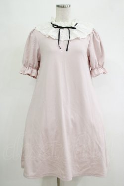 画像1: Ank Rouge / コットンレースカラーカットワンピース M ピンク H-25-11-06-032-CA-OP-NS-ZH