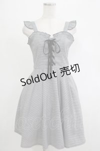 Ank Rouge / 千鳥柄レースアップジャンスカ M ブラック H-25-11-06-033-CA-OP-NS-ZH