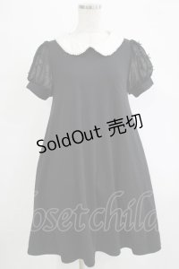 Ank Rouge / 袖リボンカットワンピース M ブラック H-25-11-06-035-CA-OP-NS-ZH