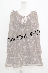 an another angelus / ローズプリントシフォンワンピース Free ブラウン H-25-11-06-036-CA-OP-NS-ZH