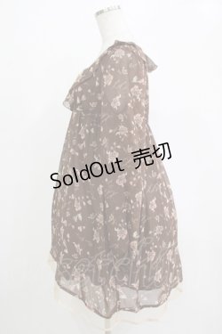 画像2: an another angelus / ローズプリントシフォンワンピース Free ブラウン H-25-11-06-036-CA-OP-NS-ZH