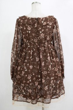 画像3: an another angelus / ローズプリントシフォンワンピース Free ブラウン H-25-11-06-036-CA-OP-NS-ZH