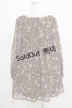 画像3: an another angelus / ローズプリントシフォンワンピース Free ブラウン H-25-11-06-036-CA-OP-NS-ZH