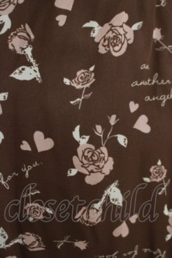 画像4: an another angelus / ローズプリントシフォンワンピース Free ブラウン H-25-11-06-036-CA-OP-NS-ZH