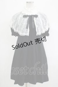 Ank Rouge / ケープ付きカットワンピース M ブラック H-25-11-06-041-CA-OP-NS-ZH