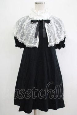 画像1: Ank Rouge / ケープ付きカットワンピース M ブラック H-25-11-06-041-CA-OP-NS-ZH