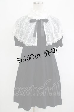 画像1: Ank Rouge / ケープ付きカットワンピース M ブラック H-25-11-06-041-CA-OP-NS-ZH