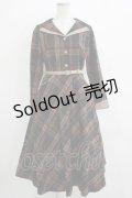 an another angelus / ダブルオープンカラーチェックワンピース Free BROWN H-25-11-06-004-CA-OP-NS-ZH
