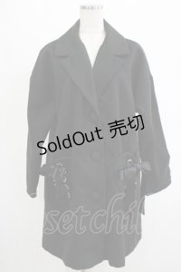 Ank Rouge / ハートポケットコート M ブラック H-25-11-06-044-CA-CO-NS-ZH