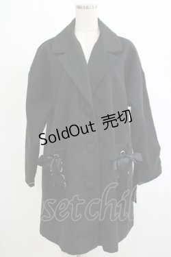 画像1: Ank Rouge / ハートポケットコート M ブラック H-25-11-06-044-CA-CO-NS-ZH