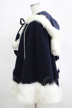 画像2: metamorphose / うさみみマント Free ネイビー H-25-11-06-045-ME-CO-NS-ZH