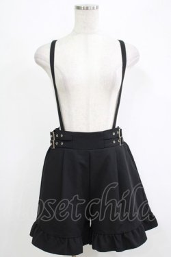 画像1: MA*RS / サイドバックル サスペンダーパンツ Free ブラック H-25-11-06-047-EL-PA-NS-ZH