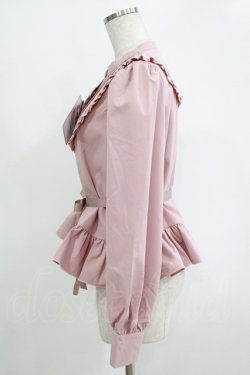 画像2: FLC / MINA*ペプラムブラウス L ピンク H-25-11-06-049-LO-BL-NS-ZH