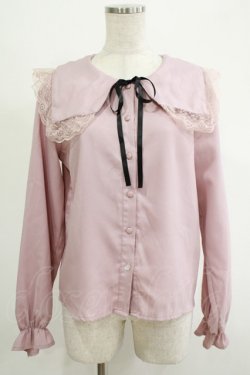 画像1: MA*RS / 編み上げセーラーブラウス Free ピンク H-25-11-06-050-EL-BL-NS-ZH