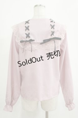 画像3: MA*RS / 編み上げセーラーブラウス Free ピンク H-25-11-06-050-EL-BL-NS-ZH