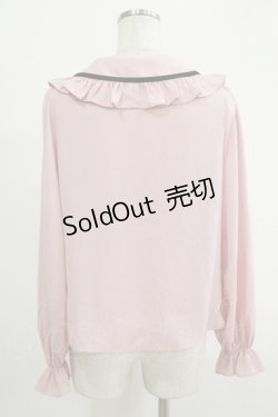 画像3: Ank Rouge / ビジューロゴリボンブラウス M ピンク H-25-11-06-052-CA-BL-NS-ZH