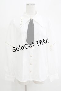 Amavel / British Punk ネクタイブラウス Free オフ H-25-11-06-053-CA-BL-NS-ZH