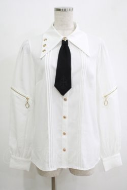 画像1: Amavel / British Punk ネクタイブラウス Free オフ H-25-11-06-053-CA-BL-NS-ZH