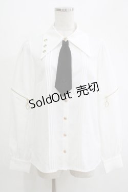 画像1: Amavel / British Punk ネクタイブラウス Free オフ H-25-11-06-053-CA-BL-NS-ZH