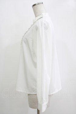 画像2: F i.n.t / ピンタックヨーク配色ラインブラウス Free ホワイト H-25-11-06-054-CA-BL-NS-ZH