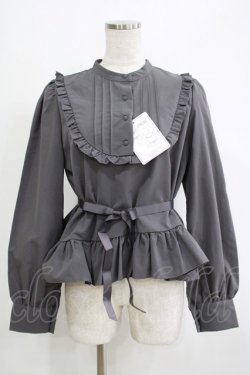 画像1: FLC / MINA*ペプラムブラウス L グレー H-25-11-06-056-LO-BL-NS-ZH