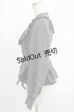 画像2: FLC / MINA*ペプラムブラウス L グレー H-25-11-06-056-LO-BL-NS-ZH