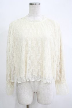 画像1: an another angelus / チュールレースブラウス Free IVORY H-25-11-06-057-CA-TO-NS-ZH