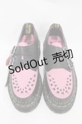 Dr.Martens （Getta Grip） / LAZY OAF BUCKLE CREEPER UK4(約23cm) ブラック×ピンク H-25-11-06-1001-PU-SH-KB-ZH