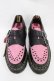 画像1: Dr.Martens （Getta Grip） / LAZY OAF BUCKLE CREEPER UK4(約23cm) ブラック×ピンク H-25-11-06-1001-PU-SH-KB-ZH (1)