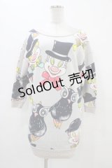 MILK / Pierrotトレーナーワンピース  ライトグレーベース H-25-11-06-1030-ML-OP-KB-ZH